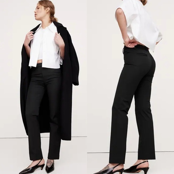 Banana republic this Sloan fit black pants size 6 - Picture 1 of 4
